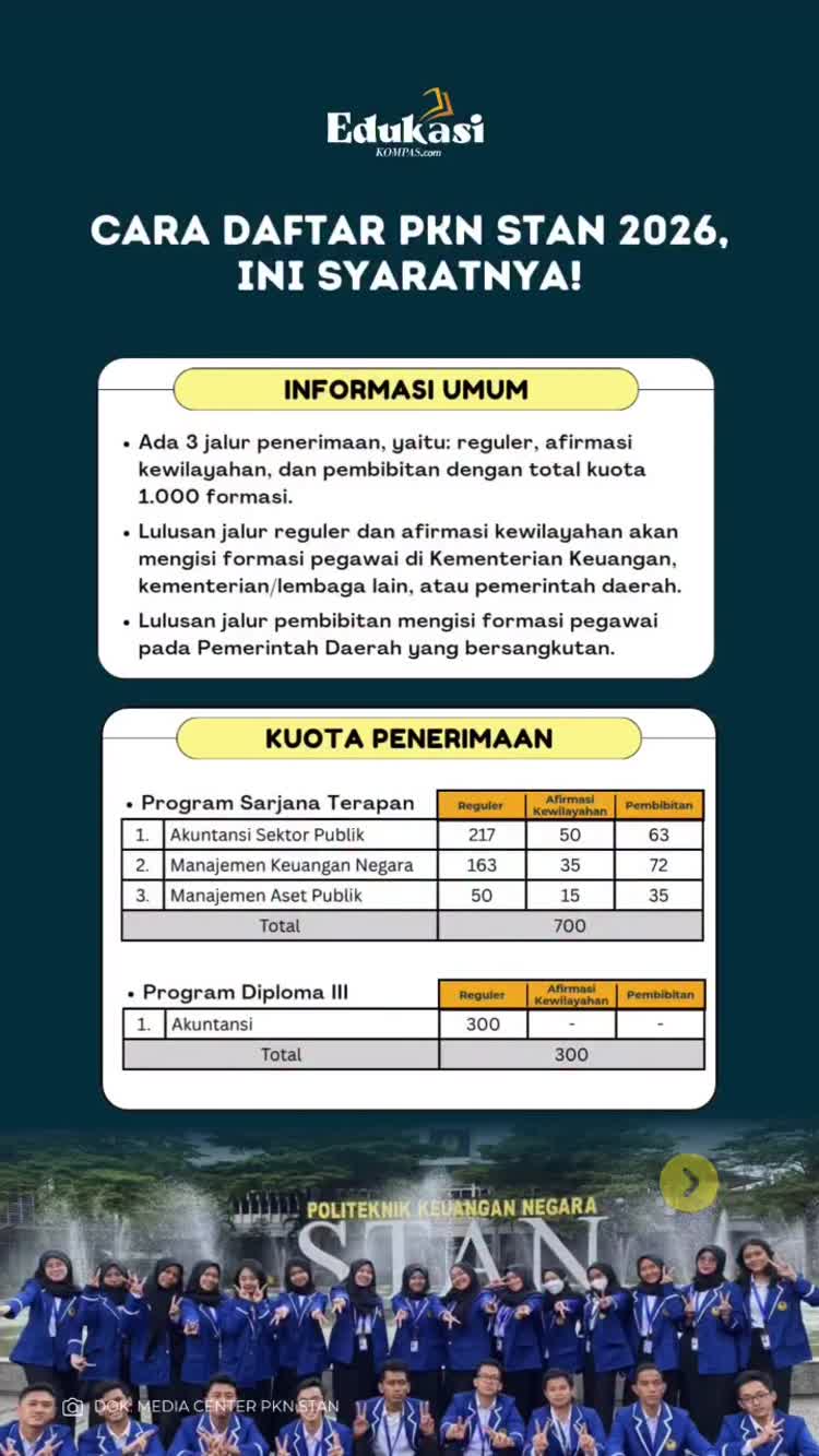 Cara Daftar PKN Stan 2026, Ini Syaratnya!