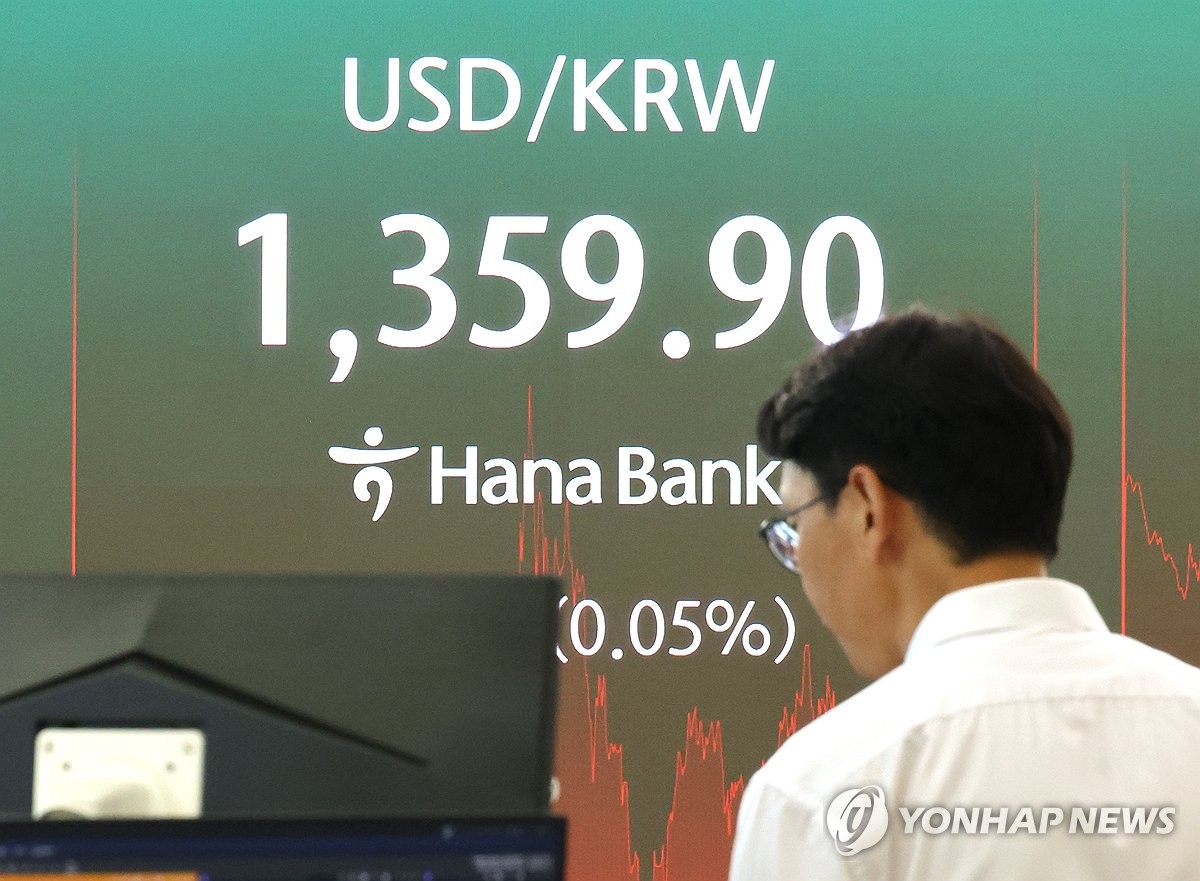 수출 달러 매도·엔화 강세…환율 1,350원대 '14개월만에 최저' | 연합뉴스