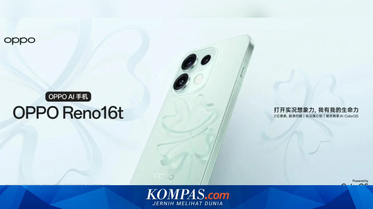 Oppo Reno 16t Resmi, Bawa Kamera 200 MP dan Baterai Besar