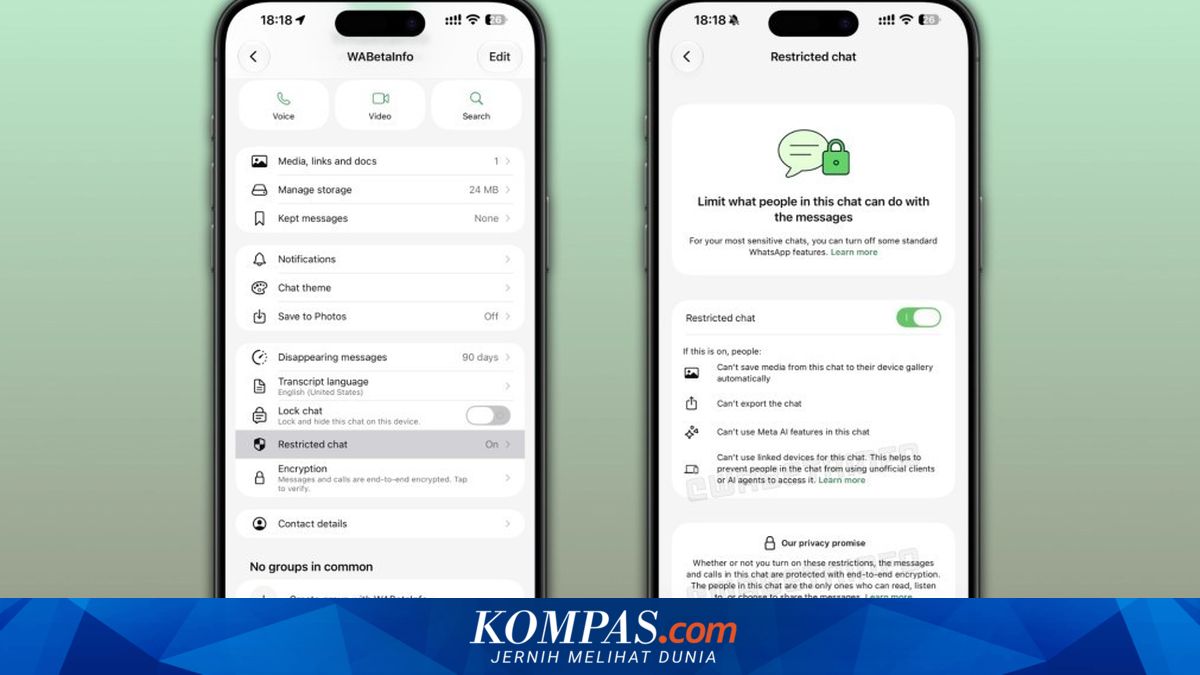 WhatsApp Mulai Sebar Fitur Chat "Aman", Bisa Batasi Media dan Akses Percakapan