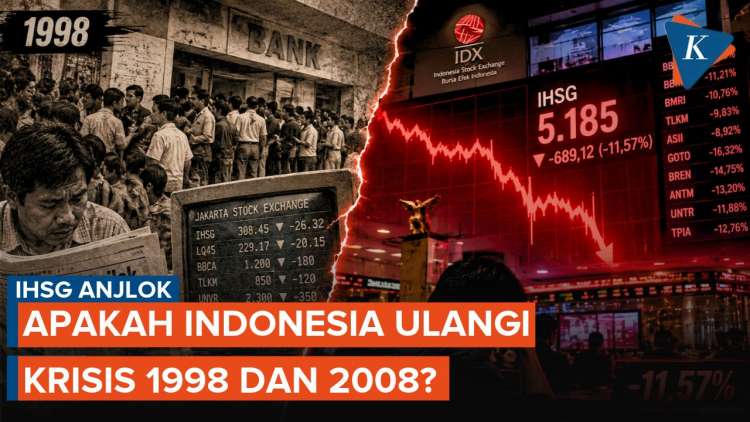 IHSG Anjlok, Apakah Indonesia Mengulang Krisis 1998 dan 2008?