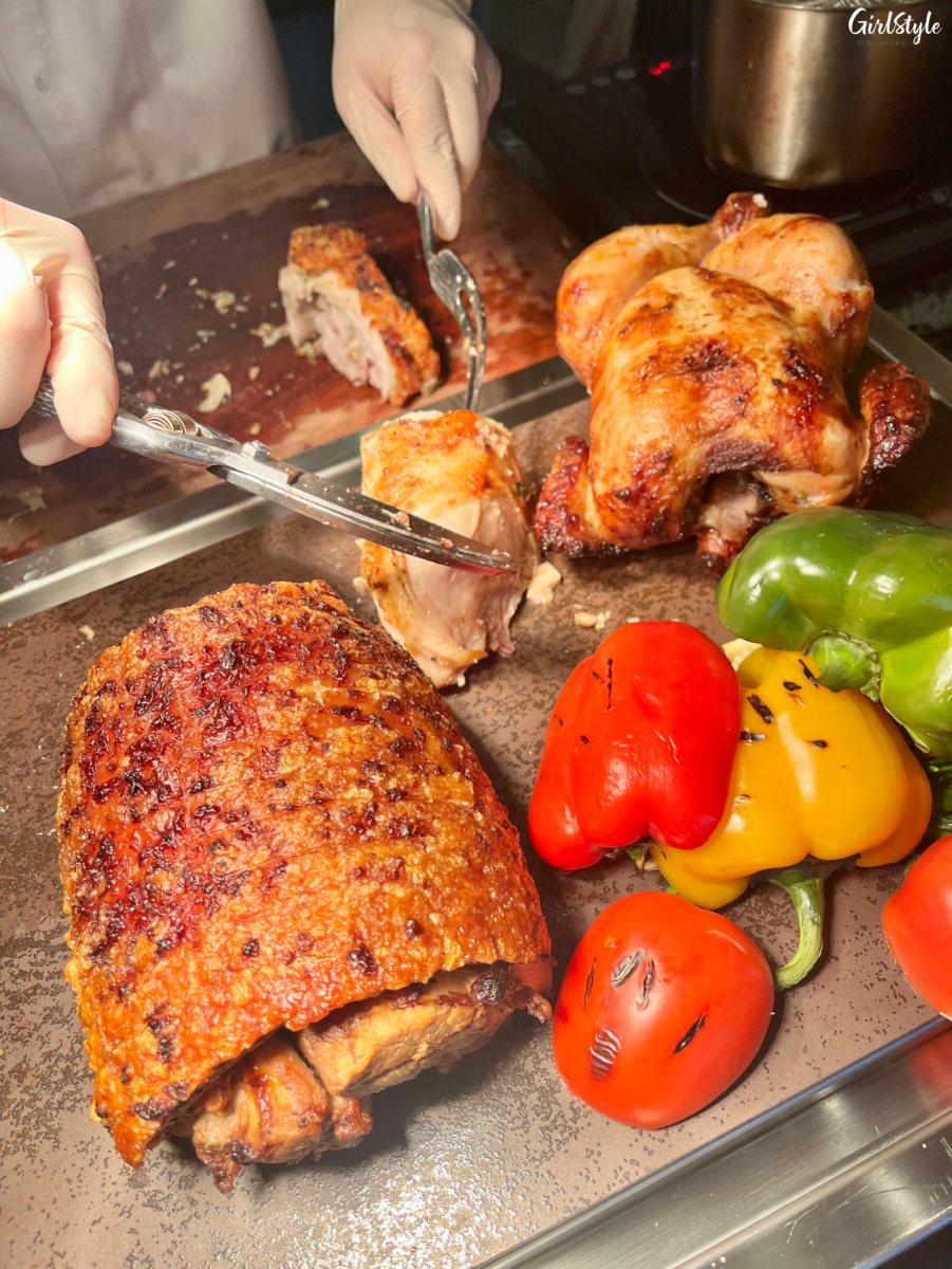 Live Action Kitchen - Signature Rotisserie Chicken and Crackling Stuffed Porchetta