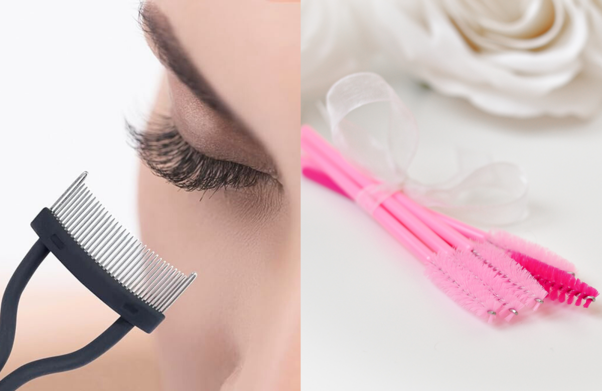 Comb through your lash with a lash comb or a spoolie
