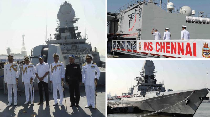 Manohar Parrikar commissions new naval warship INS Chennai