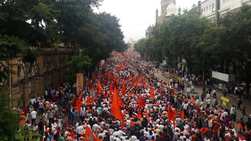Maratha Kranti Morcha: People stage silent rally for reservation on Mumbai streets