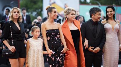 Actresses who starred in 'The Truth' are seen gracing the red carpet at Day 1 of the Venice Film Festival. (Photo: AP)