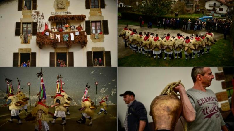 Traditional costumes recreate ancient Europe in Spanish carnival