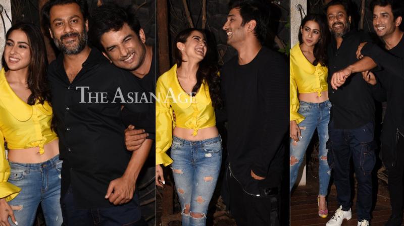 Its a wrap: Sushant, Sara and Abhishek are all smiles as they party together Its a wrap: Sushant, Sara and Abhishek are all smiles as they party together