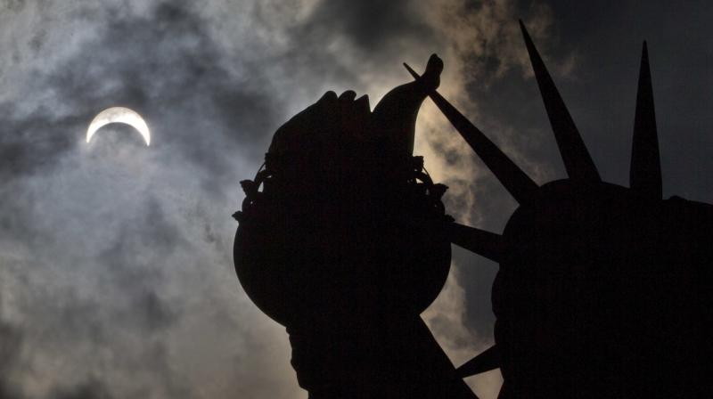 Spectacular images of a rare solar eclipse