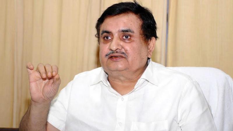 State EC A.K. Singh at a press meet on the bypoll result. (Photo: Asian Age)