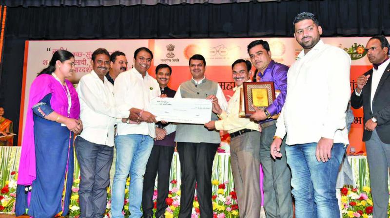 CM Devendra Fadnavis at the Nagarvikas function.