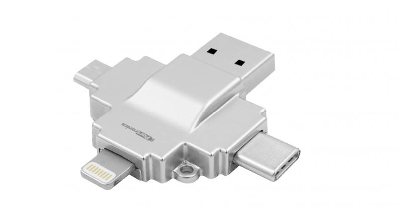 Diski can be used as a flash drive by using camera of \IUSB\ App Store App (required only for Apple devices). Users can also manage all their Data directly on the IOS-Devices (for e.g. create, copy, move, delete, rename, open files, Backup and restore the contact list). For Android devices users can simply use phone camera without need for any app. This gives users up to 256GB additional memory to use in real time.