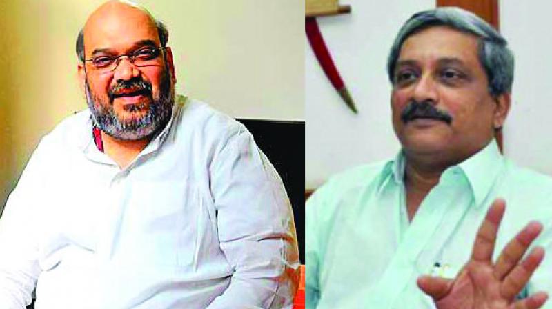 Amit Shah and Manohar Parrikar