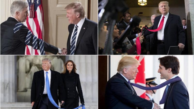 Trump is busy building ties and the internet is having fun with it