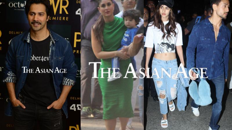 Snapped: Varun promote October, Kareena with Taimur, Tiger-Disha together