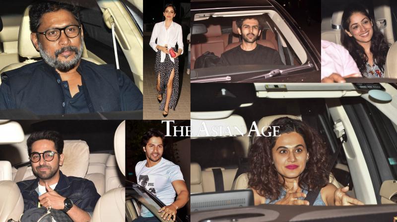 October screening: Varun and Shoojit watch their film with B-town celebs