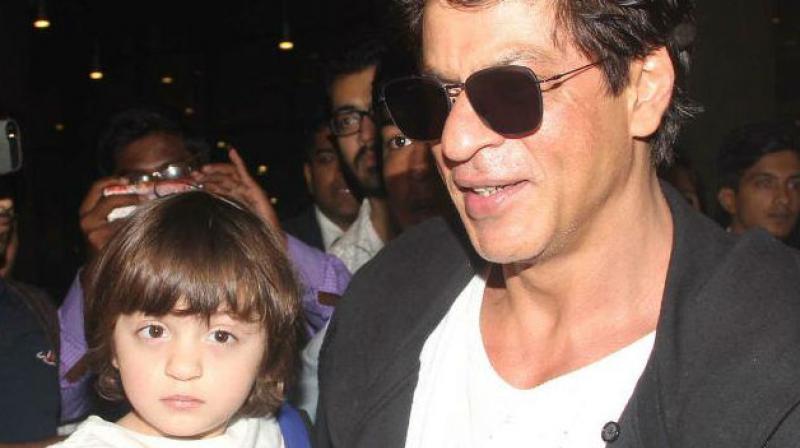Shah Rukh Khan and AbRam.
