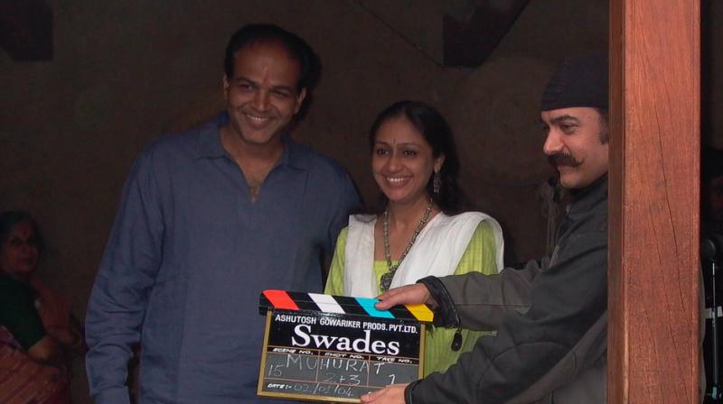 Aamir Khan giving the Muhurat clap for the film.