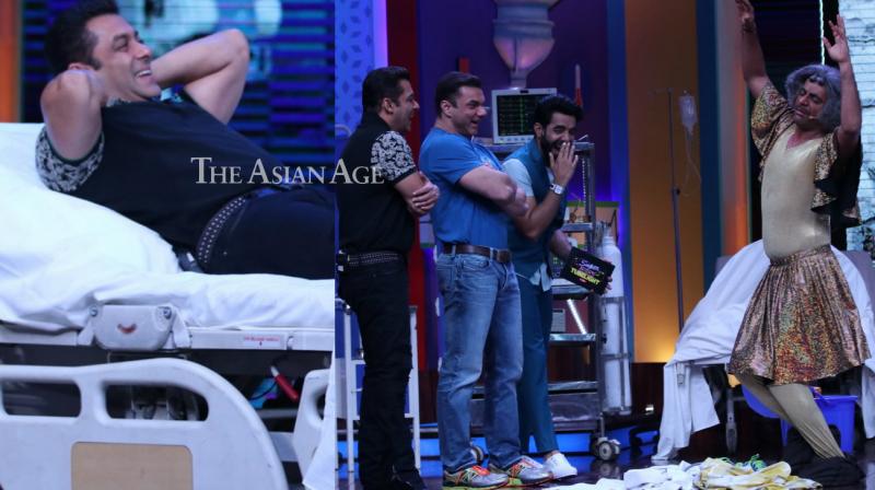 Salman joins Sunil Grover, Ali Asgar for a hilarious show to promote Tubelight