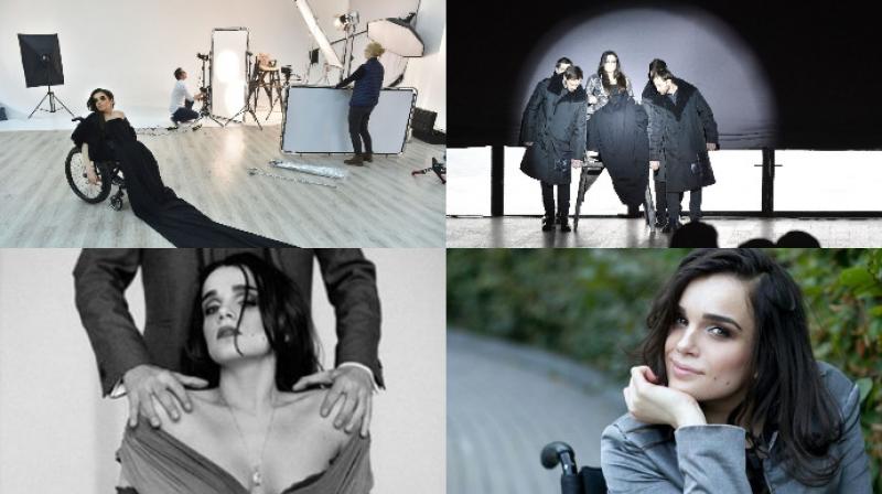 Wheelchair model from Ukraine is first to go down ramp