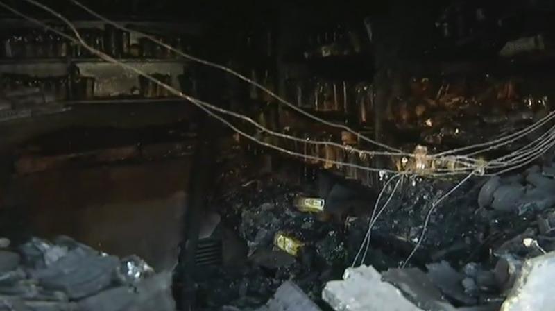The fire department said people noticed the blaze and smoke at around 2:30 in the morning.  (Photo: ANI | Twitter)