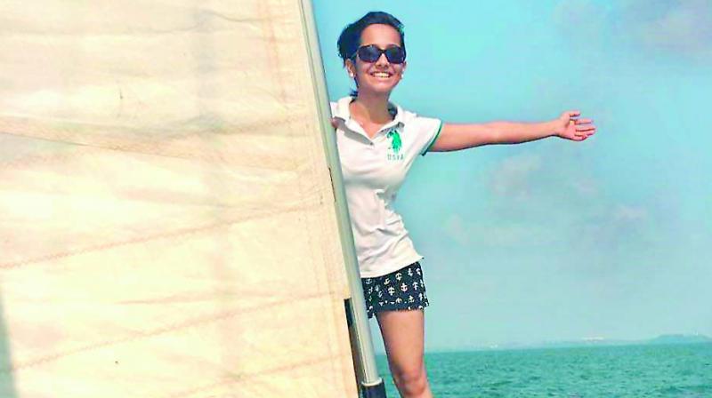 Ananya Chouhan during her  practise