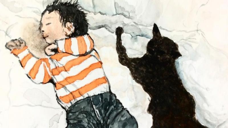 Man masters social media to share drawings with grandchildren