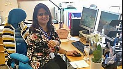 Chandrabali Datta, who was born in Kolkata, works in the Clinical Biomanufacturing Facility at the university's Jenner Institute. 