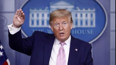  Donald Trump declares himself 'president of law and order' amid protests. (AP Photo)