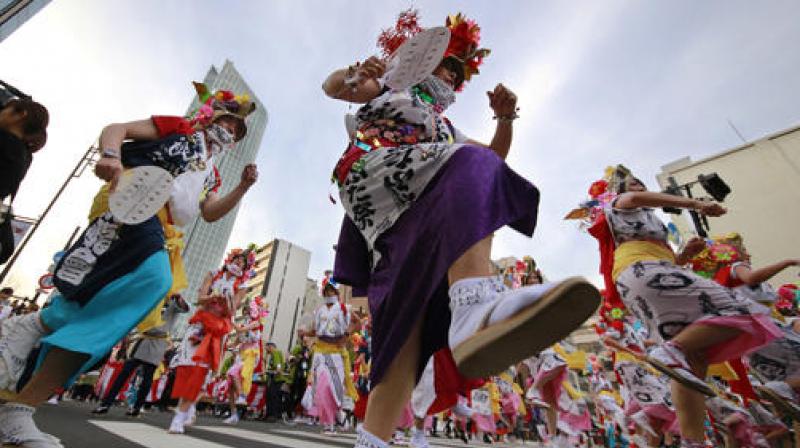 Tokyo streets come alive at the annual Shintora festival