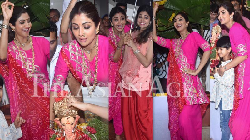Ganpati Bappa Morya: Shilpa Shetty dances during Ganesh Visarjan; see pics