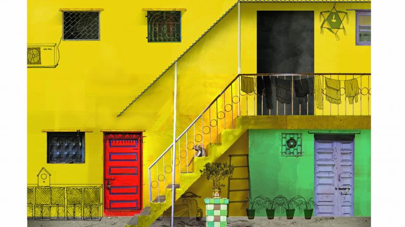 Another peculiar design aspect of the koliwada is that every house has their staircase exposed and is not built inside the house.