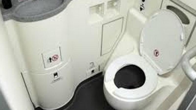 Airplane toilets require partial vacuum so as to flush with little water. At 38,000 feet, it pulls the air at nearly half the speed of sound. (Photo: ANI) Airplane toilets require partial vacuum so as to flush with little water. At 38,000 feet, it pulls the air at nearly half the speed of sound. (Photo: ANI)