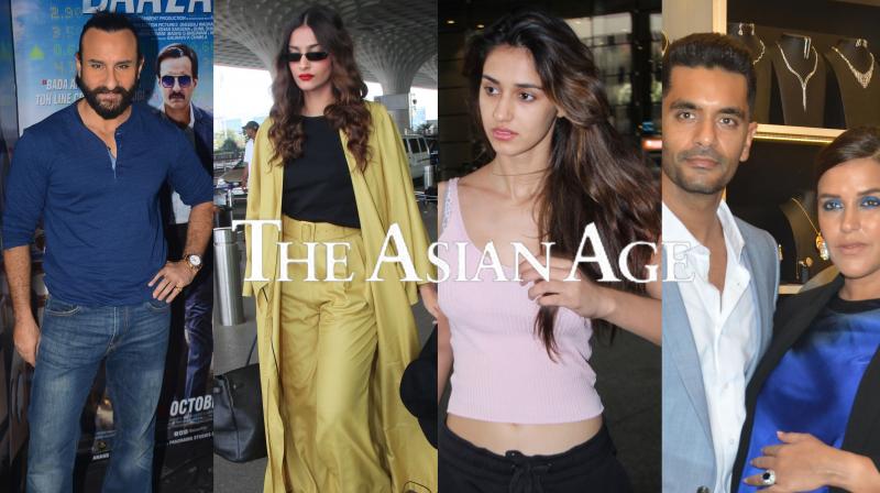Snapped: B-Town stars Saif, Disha, Neha-Angad, Sonam spotted in the city Snapped: B-Town stars Saif, Disha, Neha-Angad, Sonam spotted in the city