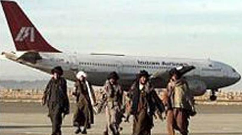 File photo of hijacked Indian Airlines flight at Kandahar. (Photo: Twitter | ANI)