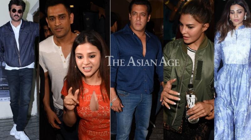 Dhoni, Sakshi join Salman, Race 3 team, watch film before first day, first show