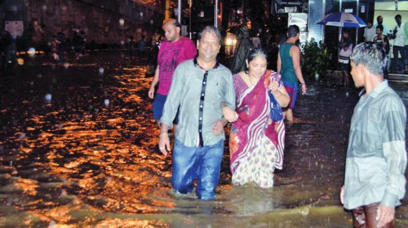 Heavy water-logging was witnessed in Hindmata on June 12 after heavy rains lashed the city. Heavy water-logging was witnessed in Hindmata on June 12 after heavy rains lashed the city.