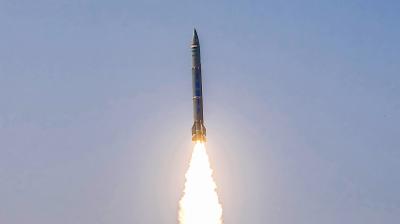  The Medium Range Surface-to-Air Missiles (MRSAMs) scored direct hits against high speed aerial targets at Integrated Test Range, Chandipur during the flight tests. (PTI File)