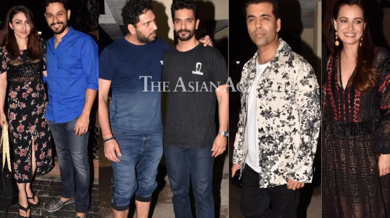 Newlyweds Neha, Angad host bash for Yuvraj, others, get special gift from KJo