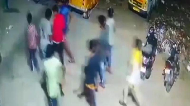 In CCTV footage, the juveniles are seen leaving the home in groups of two or three and walking in the locality with their bags. (Photo: ANI screengrab)
