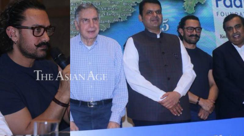Aamir launches Satyamev Jayate Water Cup in presence of Fadnavis, Tata, Ambani