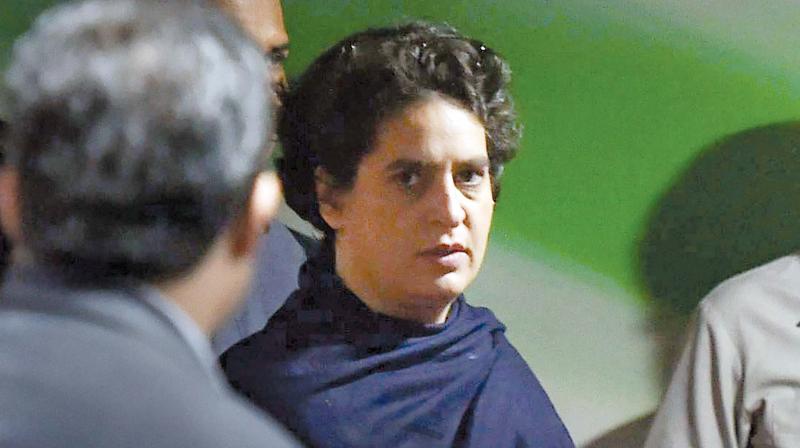 Priyanka Vadra arrives during the 84th Plenary Session of Indian National Congress on Saturday. Priyanka Vadra arrives during the 84th Plenary Session of Indian National Congress on Saturday.