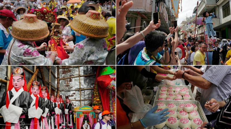 Hong Kong celebrates bun festival to appease spirits