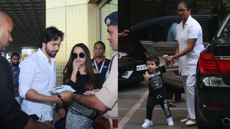 Varun Dhawan, Natasha Dalal get clicked, Taimur gives media signals Varun Dhawan, Natasha Dalal get clicked, Taimur gives media signals