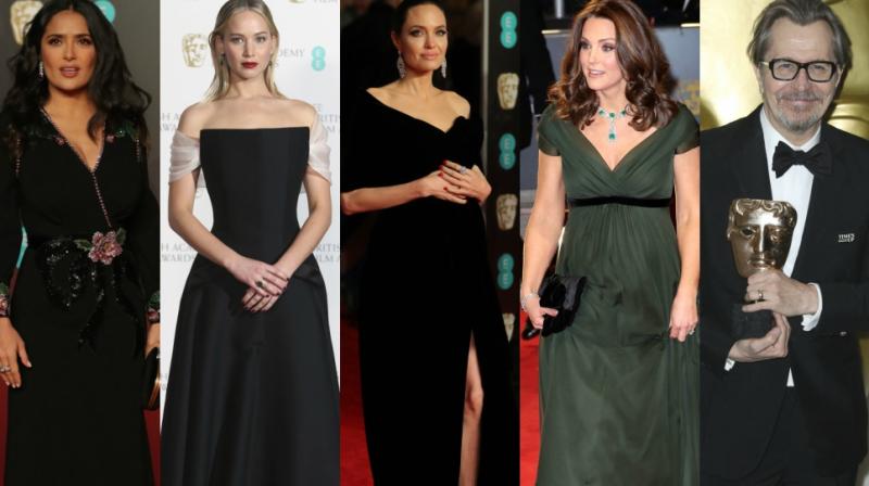 BAFTAs: Jolie, JLaw, raise voice in black, Duchess doesnt; stars win trophies