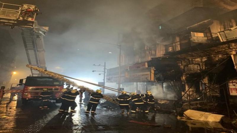 At present, firefighting and cooling operations are underway.  (Photo: ANI)