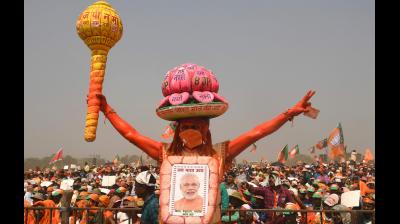 For the BJP, which had been elated after its performance in the state in 2019 Lok Sabha polls, when it won 18 out of 42 Lok Sabha seats and its vote share grew to 40.25 per cent, the Assembly results were shocking as the party top brass was claiming to bag 200-plus seats. (AFP)