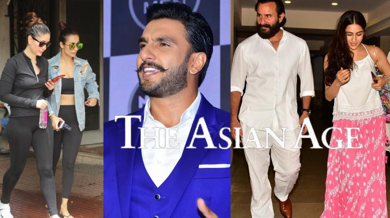 Snapped: Saif Ali Khan with Sara, Kareena and Ranveer Singh at the event Snapped: Saif Ali Khan with Sara, Kareena and Ranveer Singh at the event