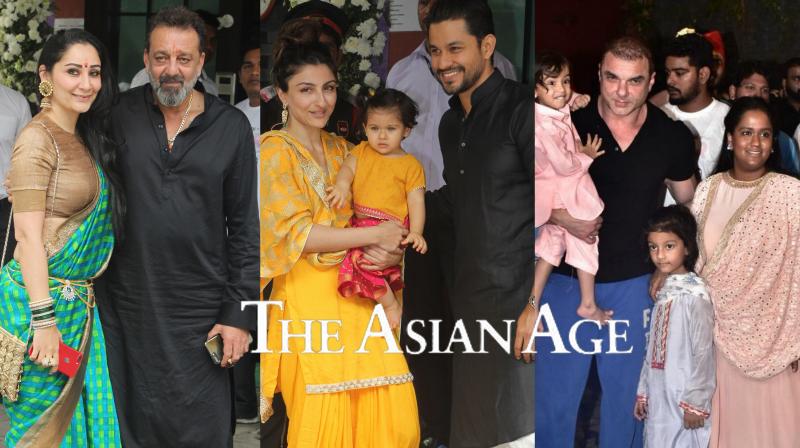 Sanjay-Maanayata, Soha-Kunal and others visit Arpitas Ganesh Visarjan Sanjay-Maanayata, Soha-Kunal and others visit Arpitas Ganesh Visarjan