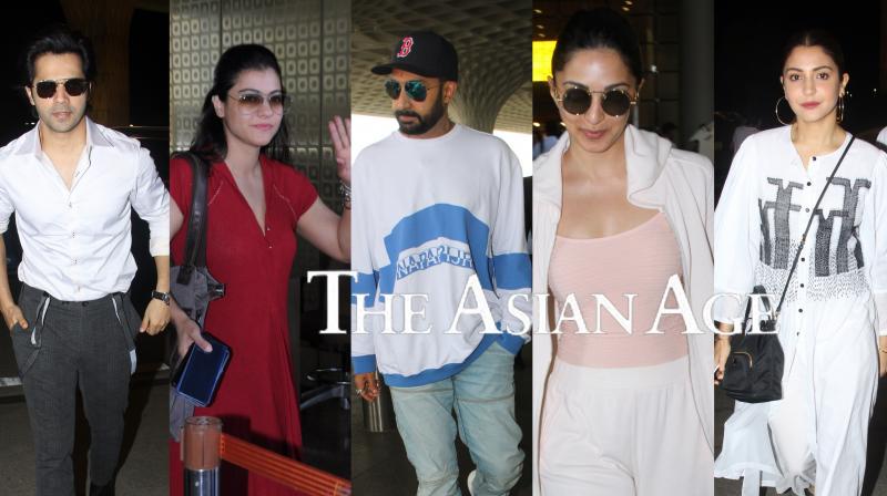 Star-struck: Abhishek, Varun, Anushka, Kajol, Kiara spotted at airport Star-struck: Abhishek, Varun, Anushka, Kajol, Kiara spotted at airport